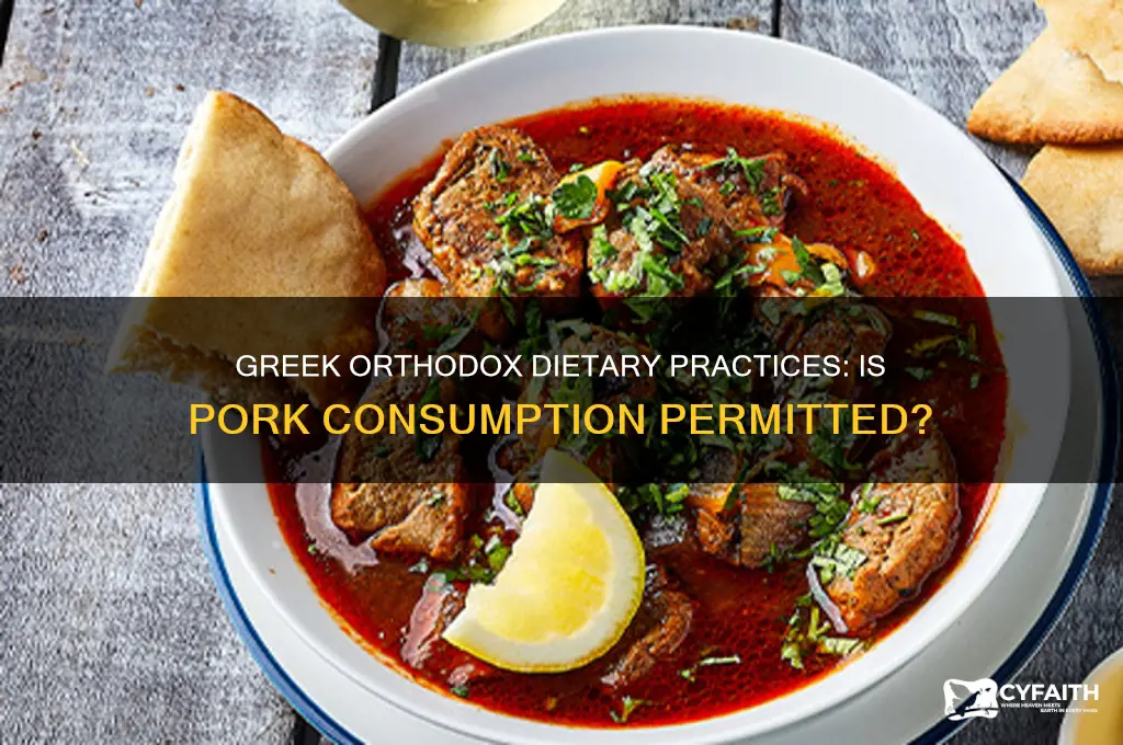 do greek orthodox eat pork