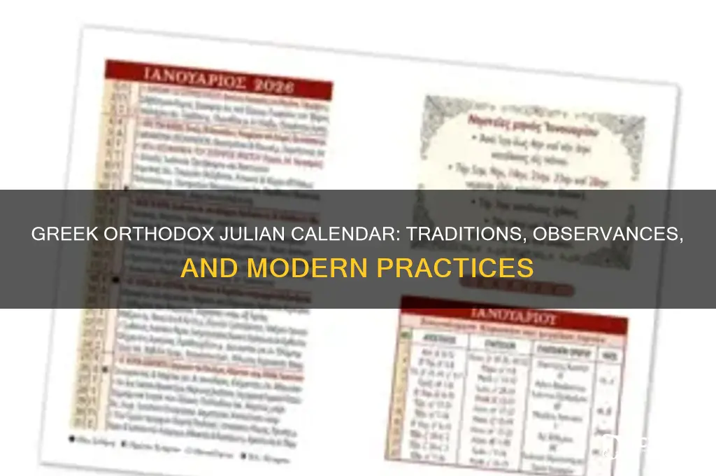do greek orthodox follow julian calendar