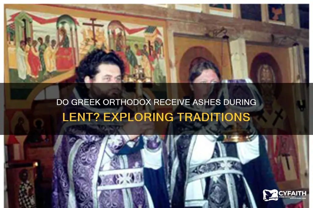do greek orthodox get ashes
