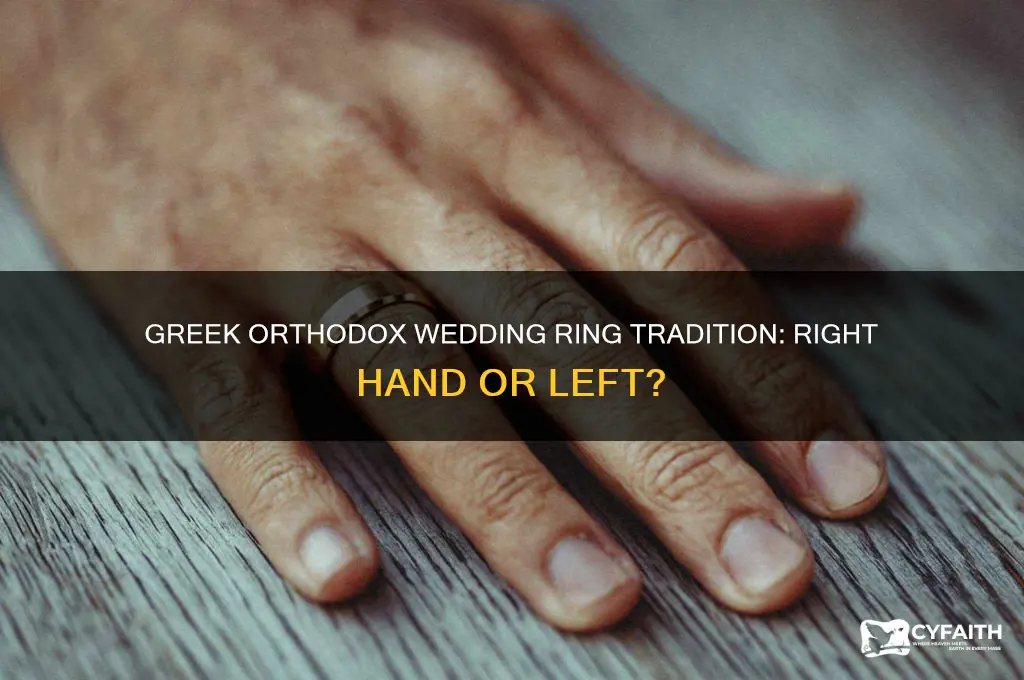 do greek orthodox wear wedding ring on right hand