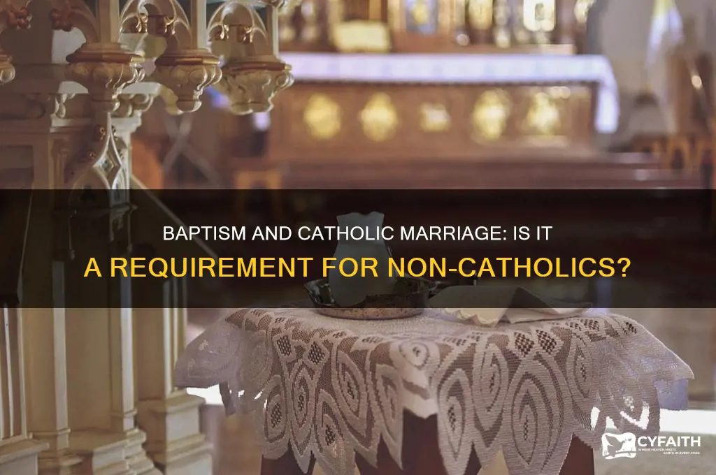 do i have to be baptized to marry a catholic
