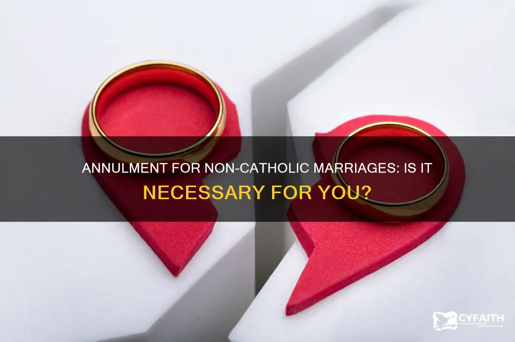 do i need an annulment for a non catholic marriage