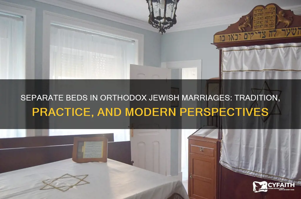 do married orthodox jews sleep in separate beds