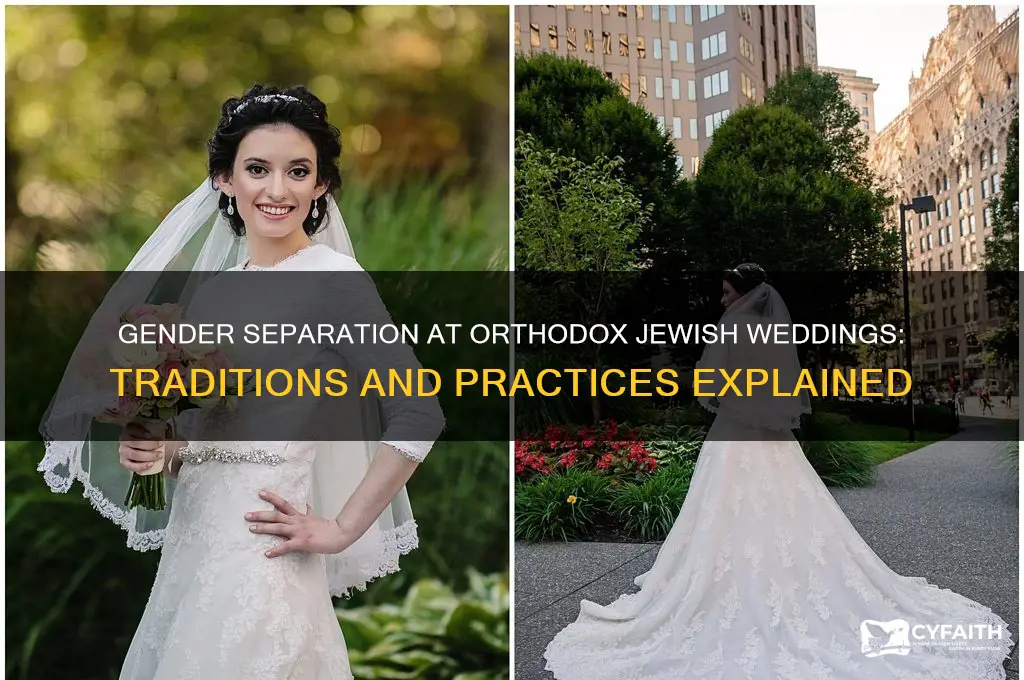 do men and women mix at an orthodox jewish wedding