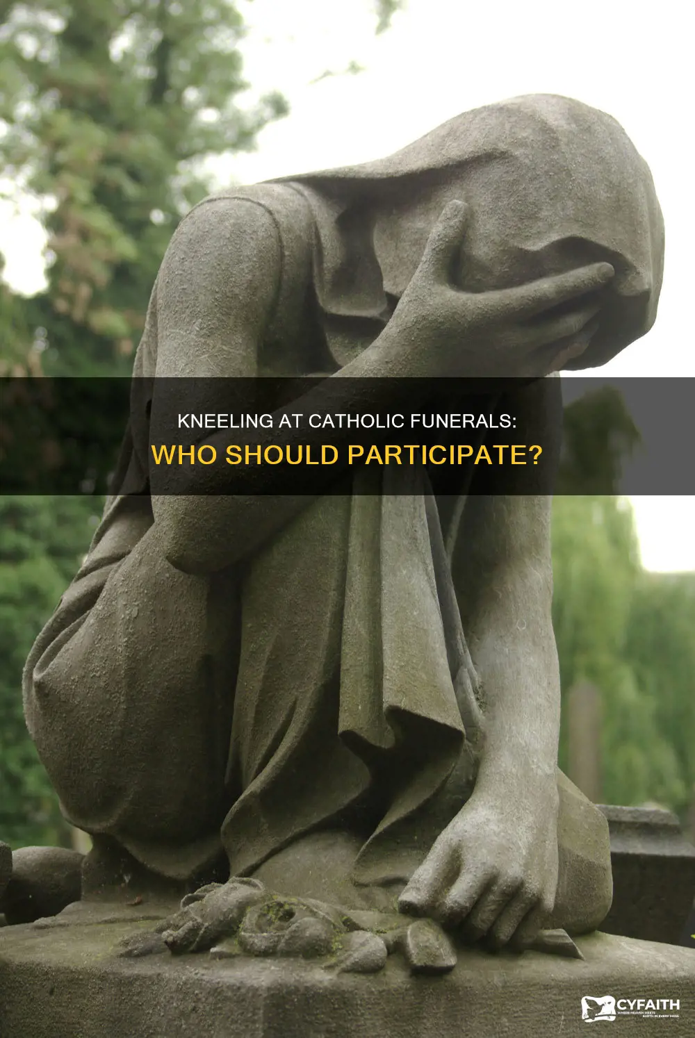 do non-catholics kneel at a catholic funeral