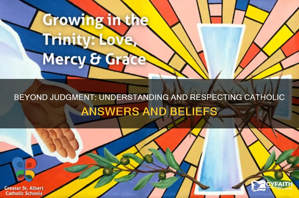 do not judge catholic answers