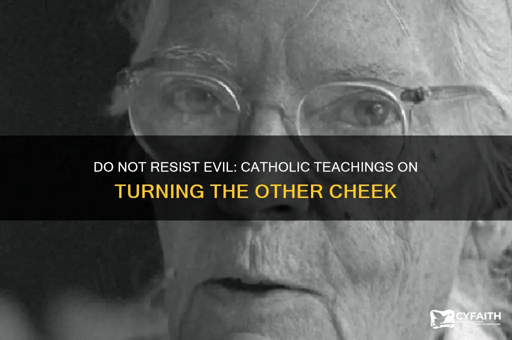do not resist evil catholic