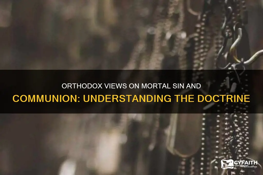 do orthodox believe in mortal sin and communion