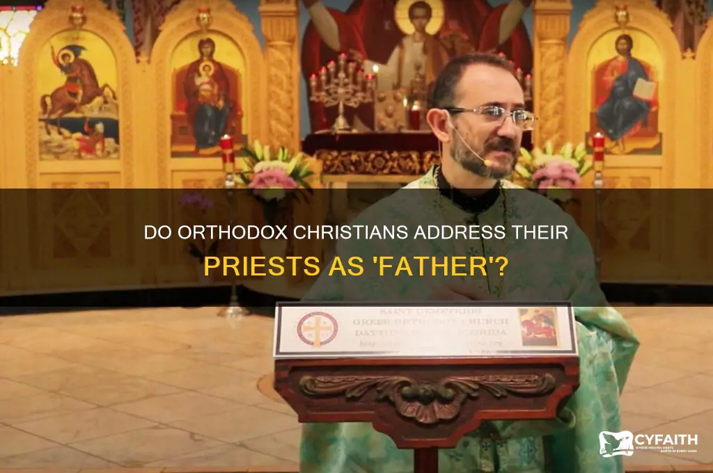 do orthodox call their priest father