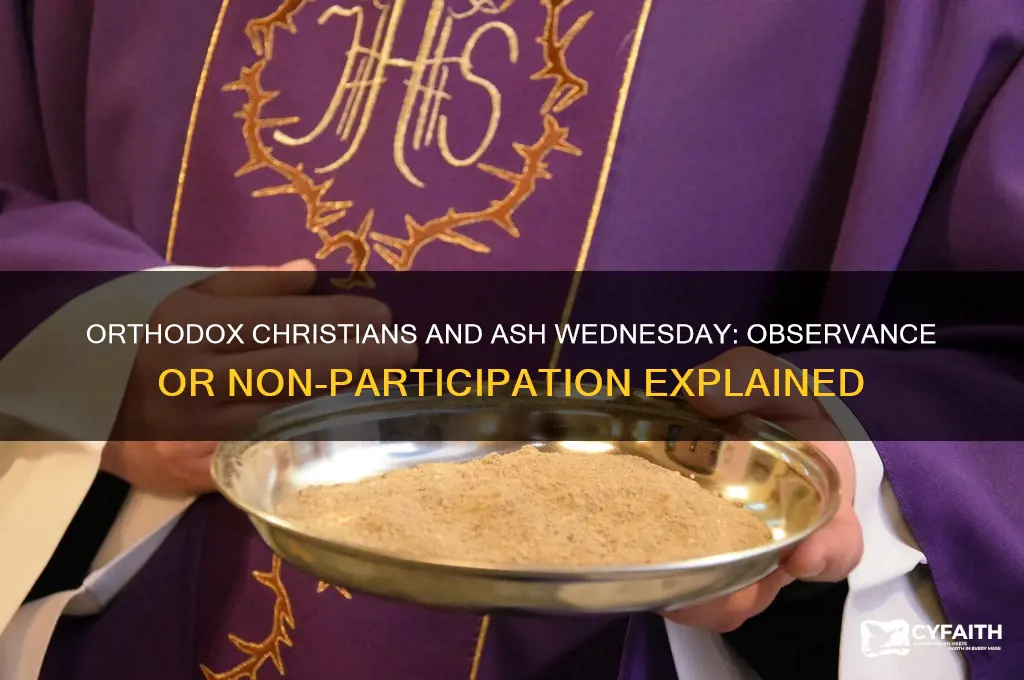 do orthodox celebrate ash wednesday