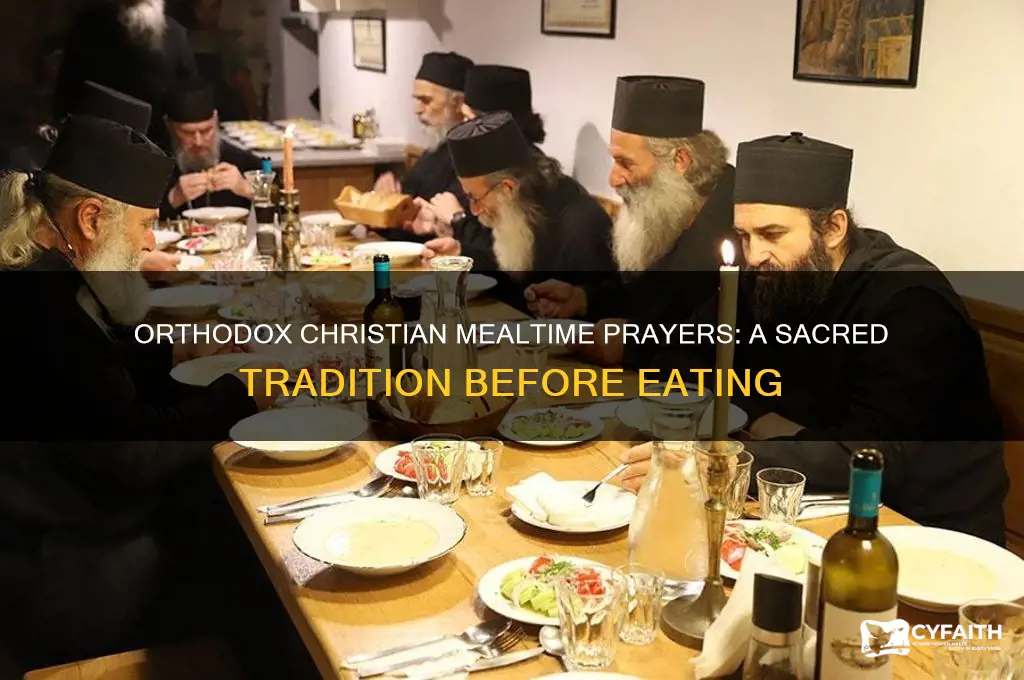 do orthodox christians pray before eating