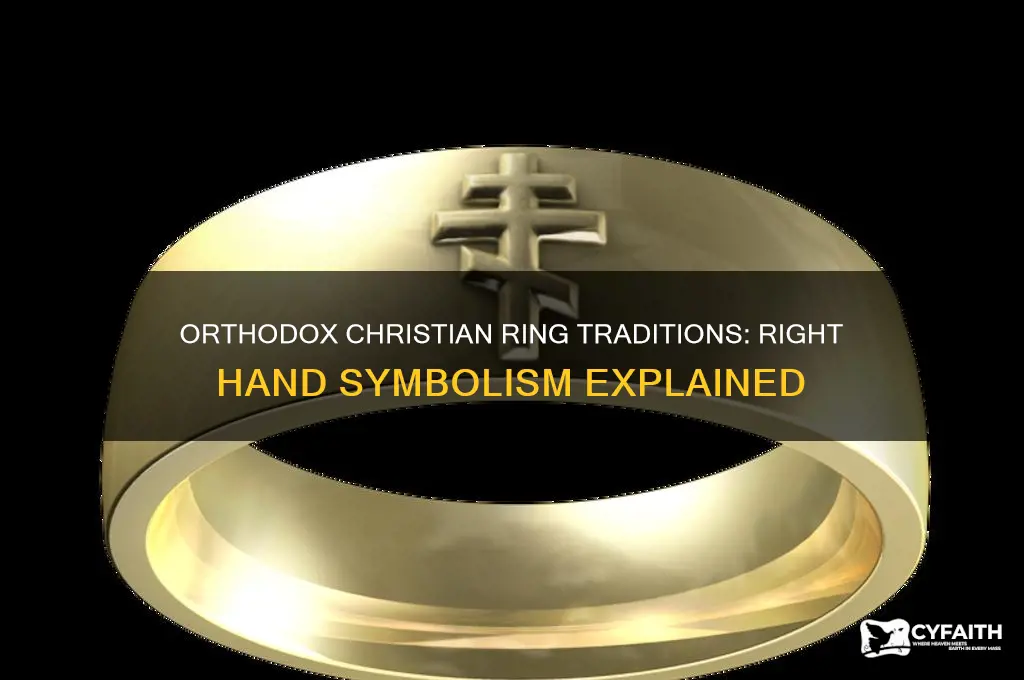 do orthodox christians wear rings on their right hand