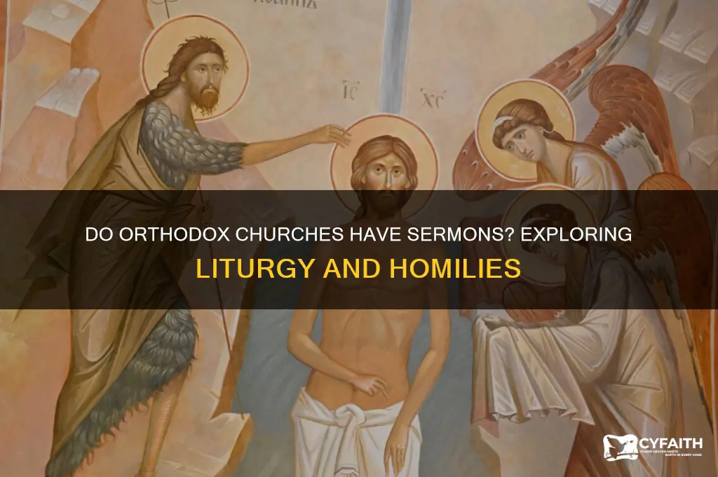 do orthodox churches have sermons