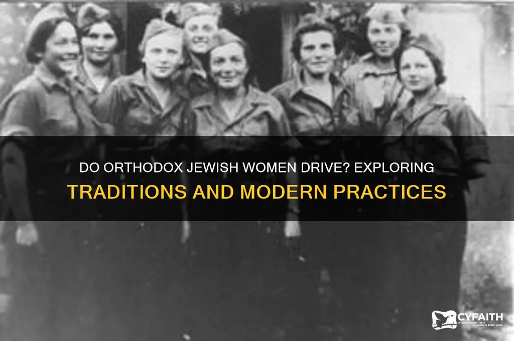 do orthodox jewish women drive