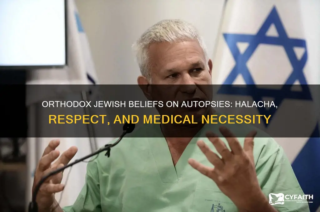 do orthodox jews believe in autopsys