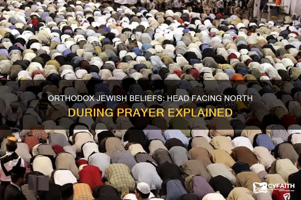 do orthodox jews believe in head facing north