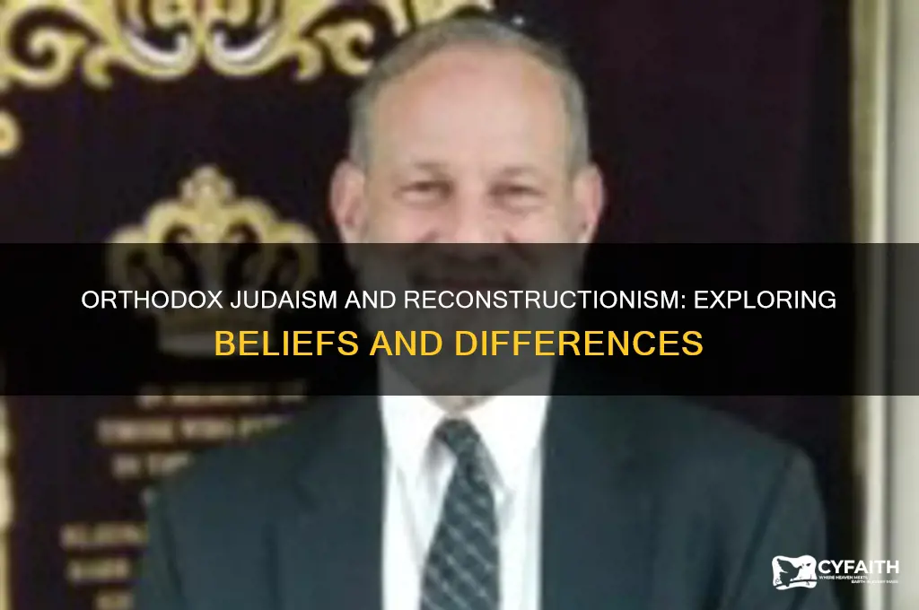 do orthodox jews believe in reconstrion