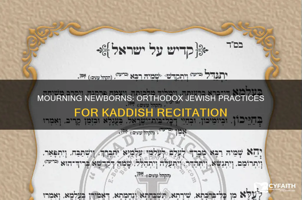 do orthodox jews do mourners kaddish for dead newborns