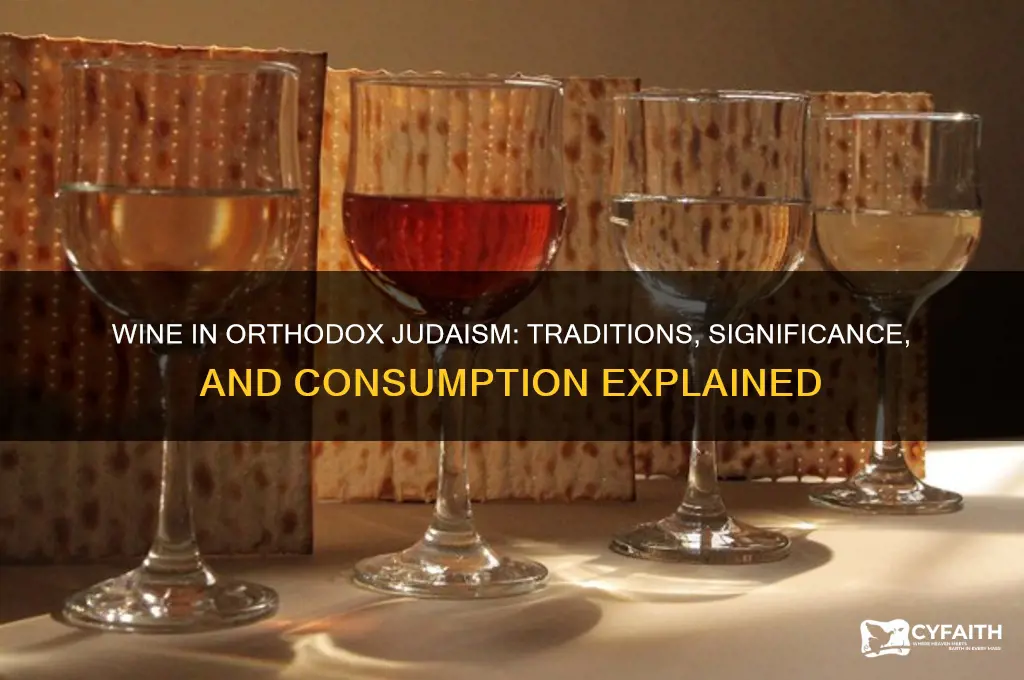 do orthodox jews drink wine
