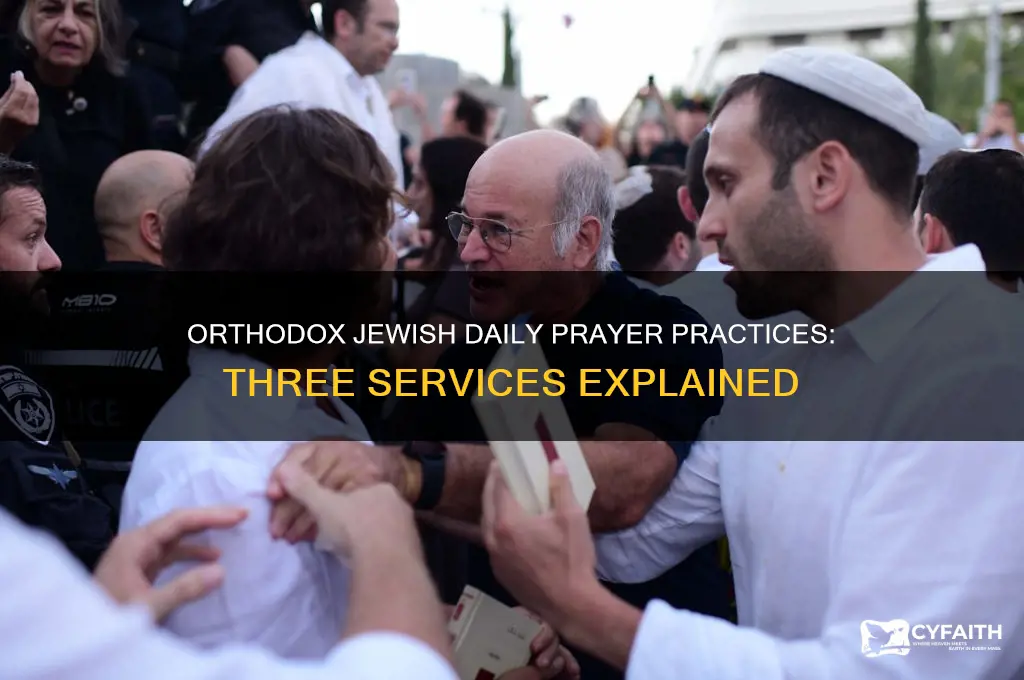 do orthodox jews go to services three times a day