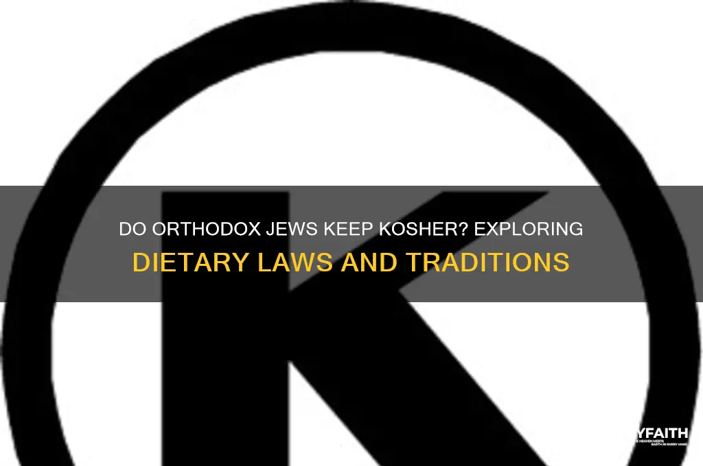do orthodox jews keep kosher