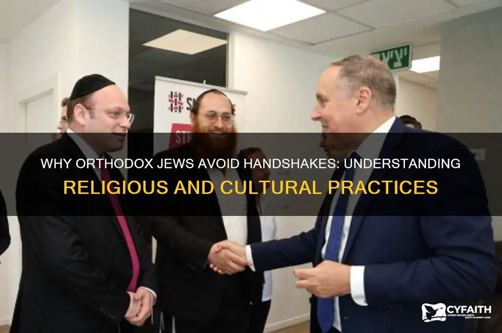 do orthodox jews not shake hands