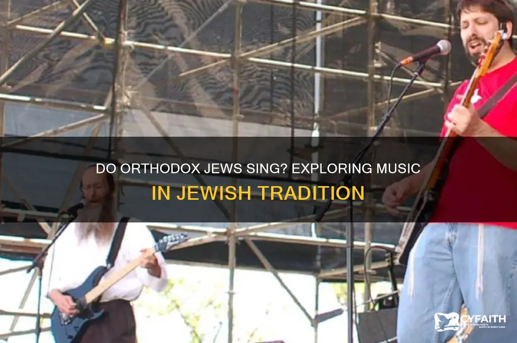 do orthodox jews sing