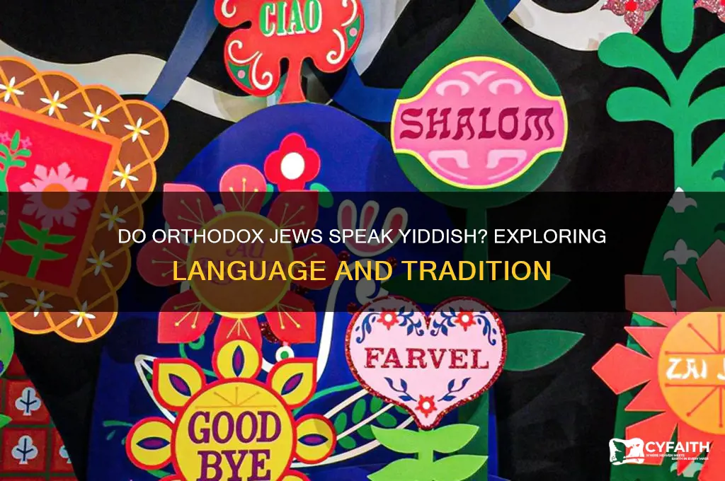do orthodox jews speak yiddish