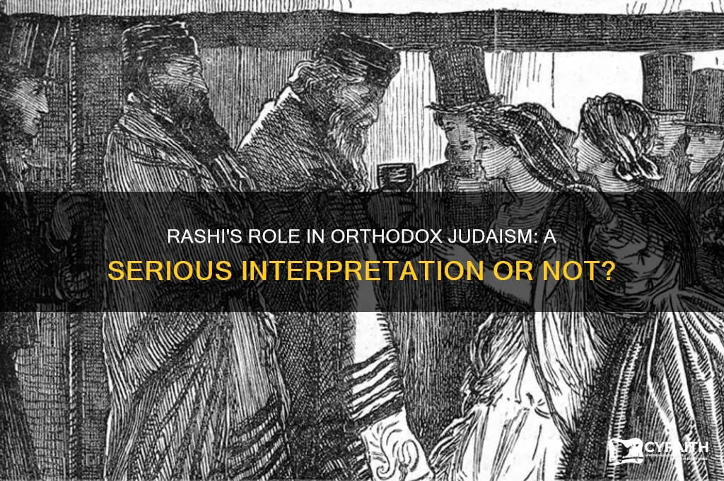 do orthodox jews take rashi seriously