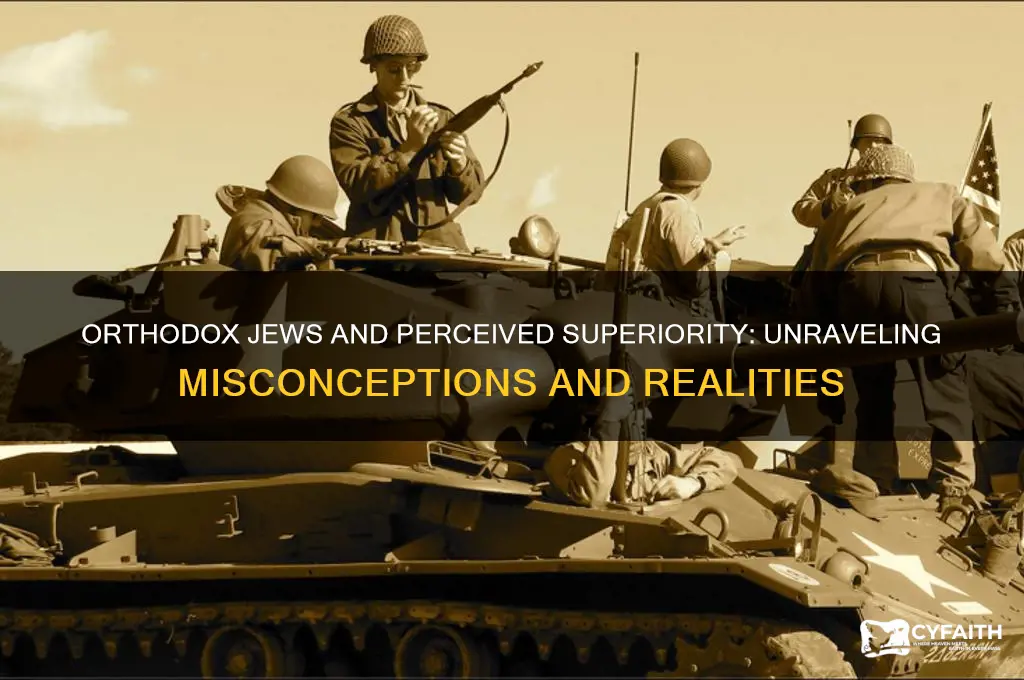 do orthodox jews think they are better than everyone wlse