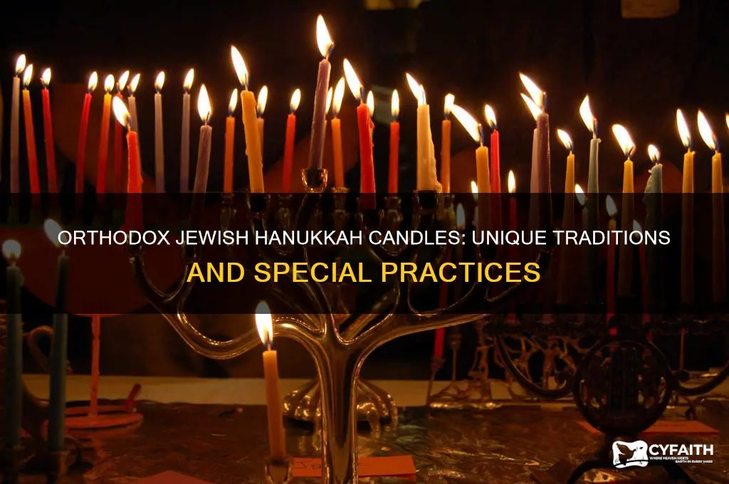 do orthodox jews use special hannukah candels