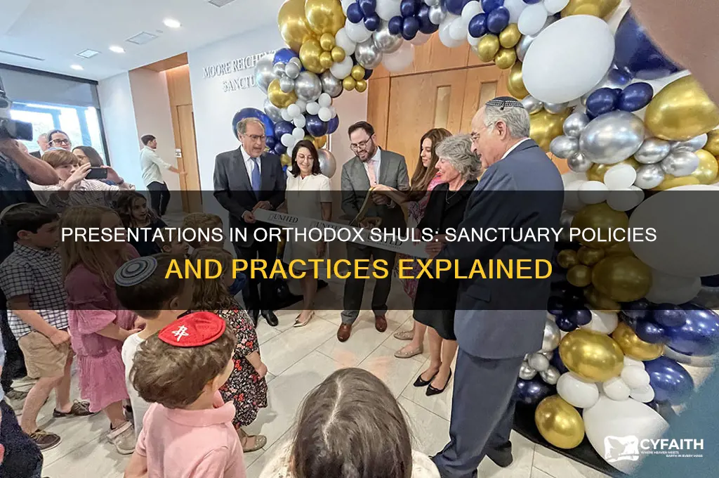 do orthodox shuls allow presentations in their shul sanctuary