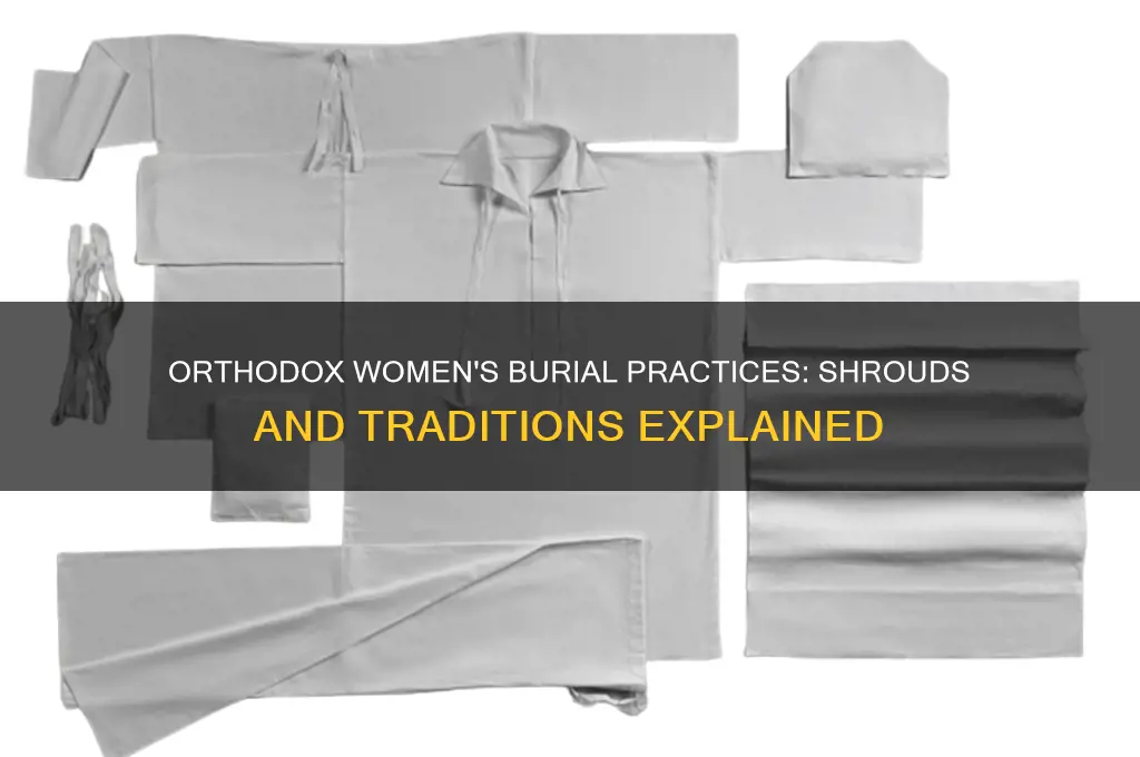do orthodox women wear shrouds at burial