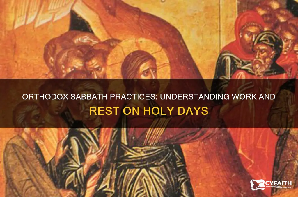 do orthodox work on sabbath