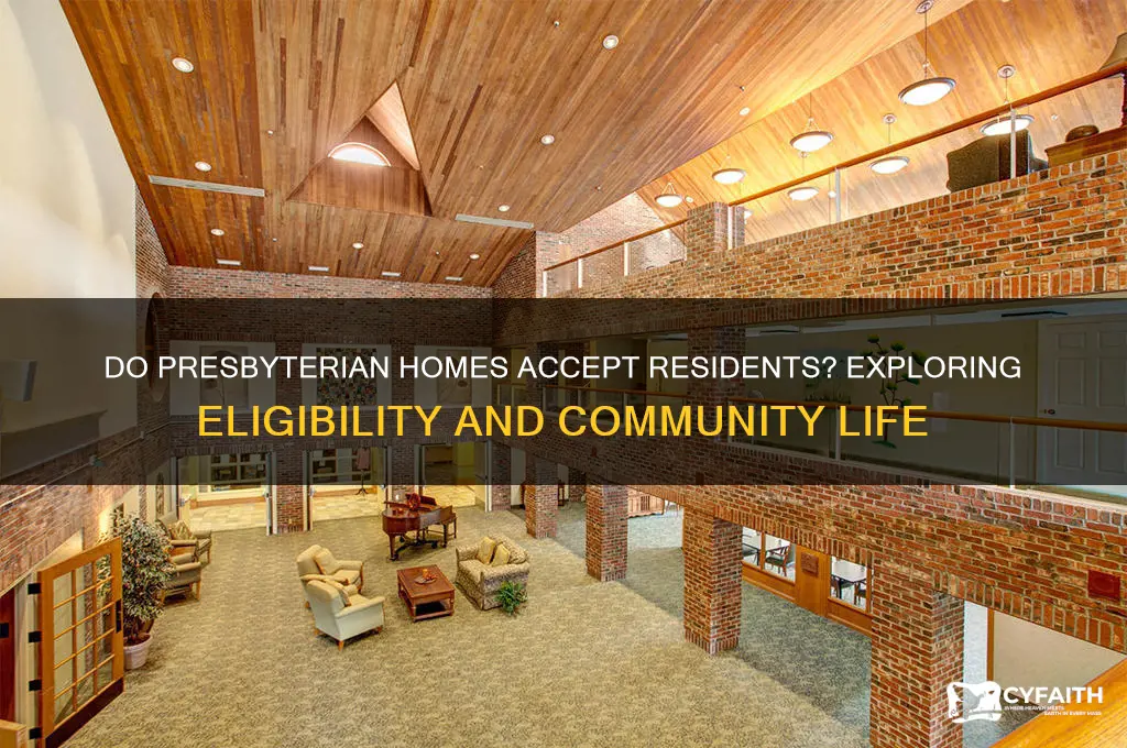 do presbyterian homes accept residents