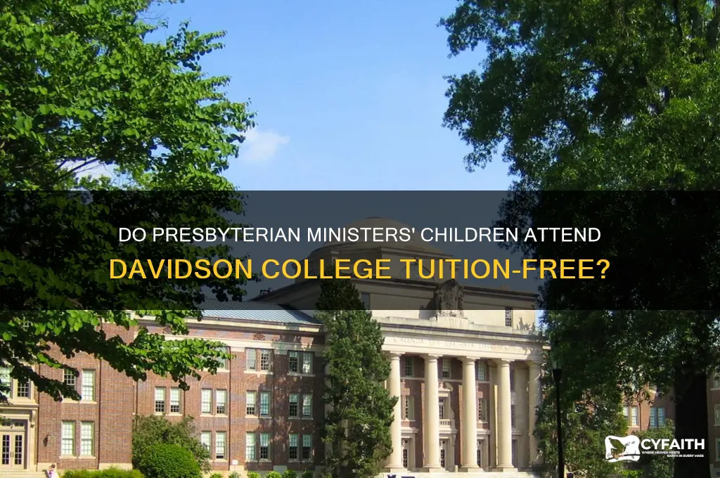 do presbyterian ministers children go free to davidson