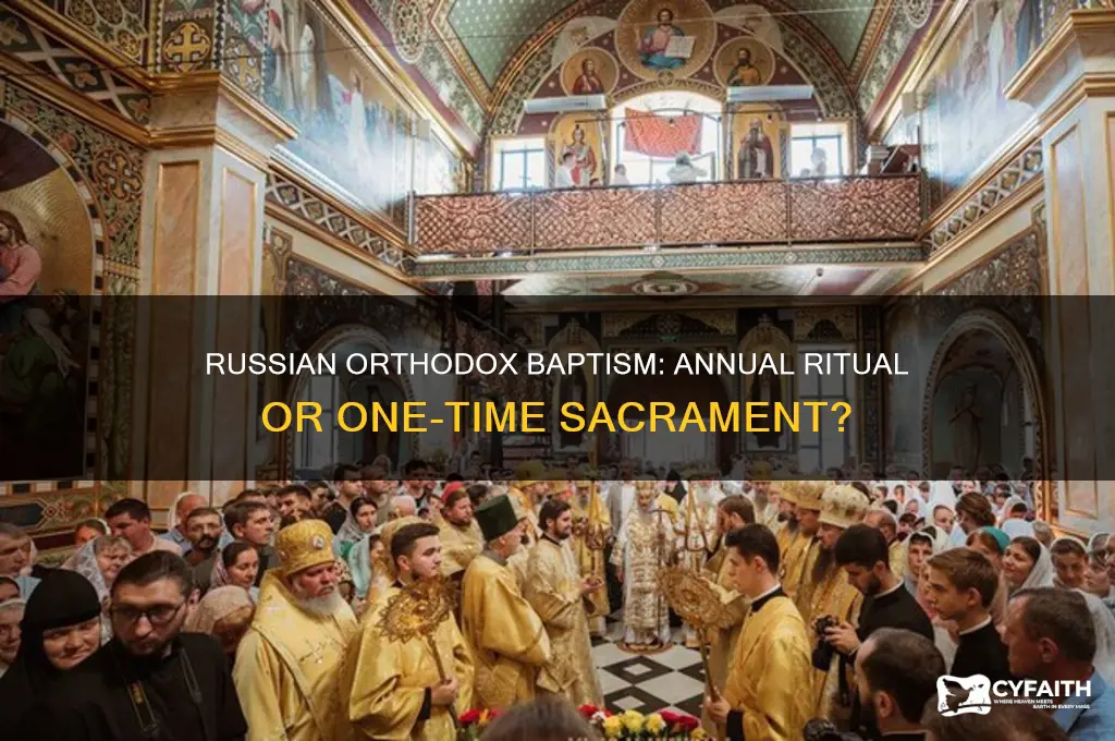 do russian orthodox baptize themselves yearly