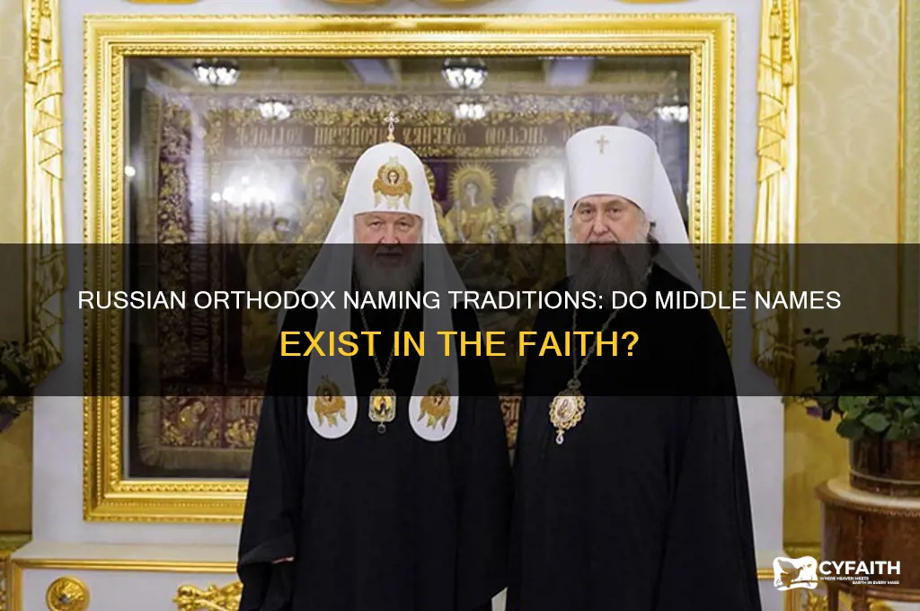 do russian orthodox have middle name