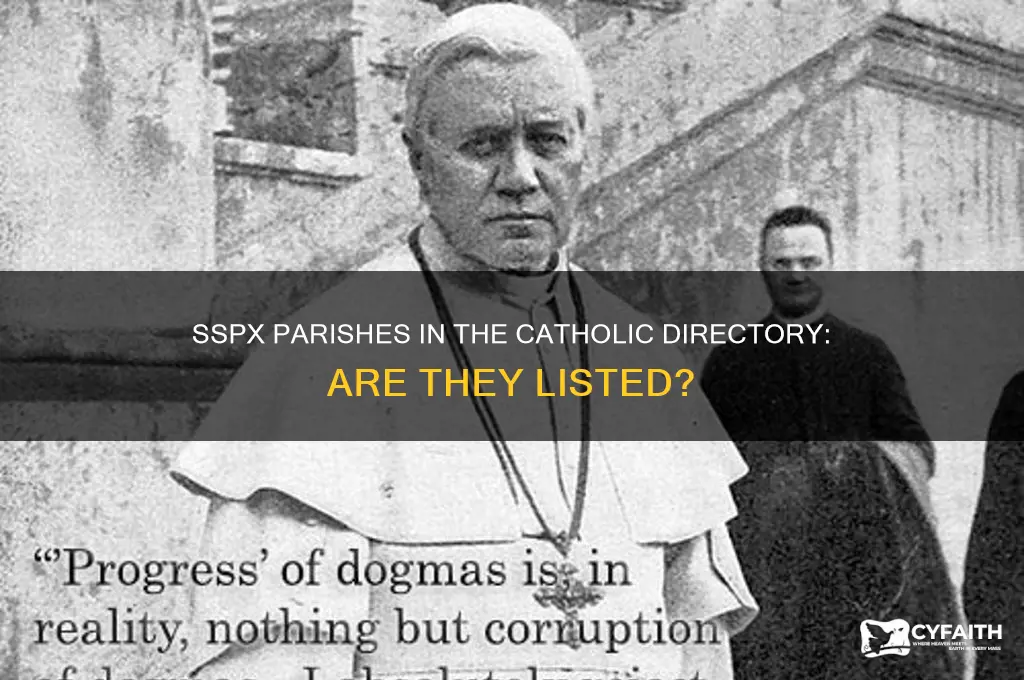 do sspx parishes show up on the catholic directory