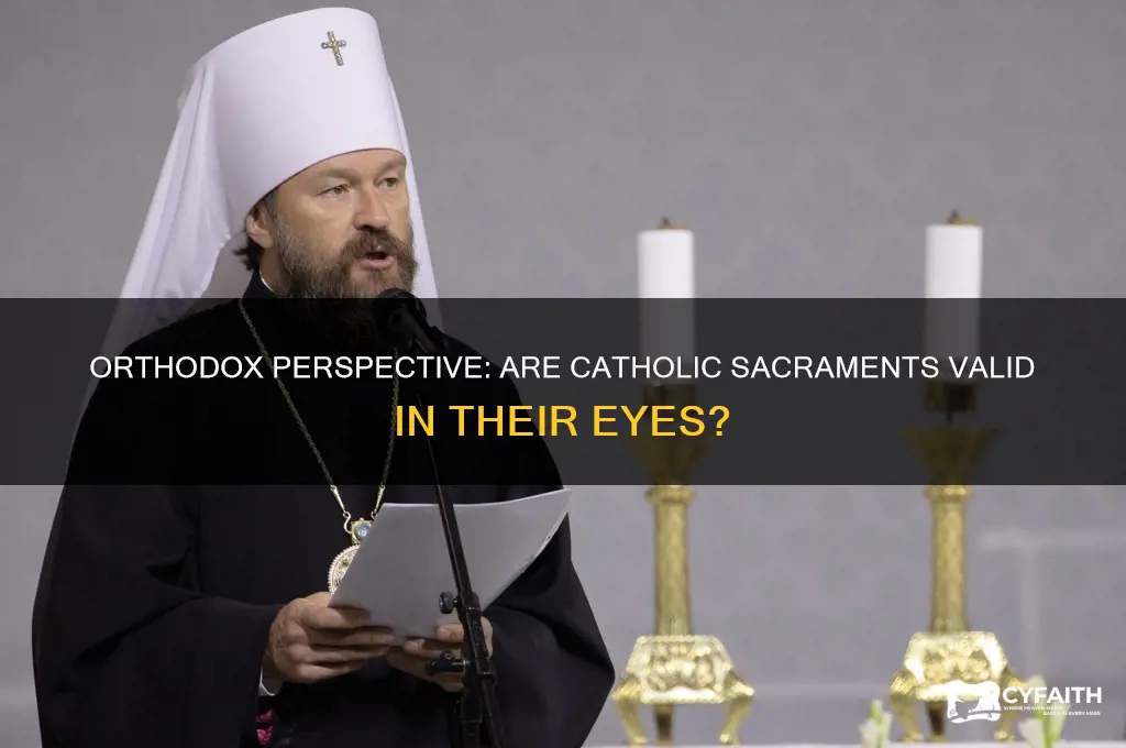 do the orthodox believe catholics have valid sacraments