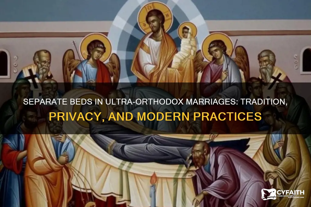 do ultra orthodox couples sleep in separate beds
