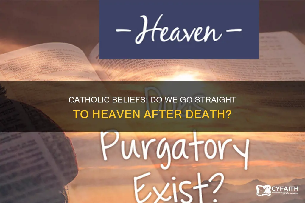do we go straight to heaven when we die catholic