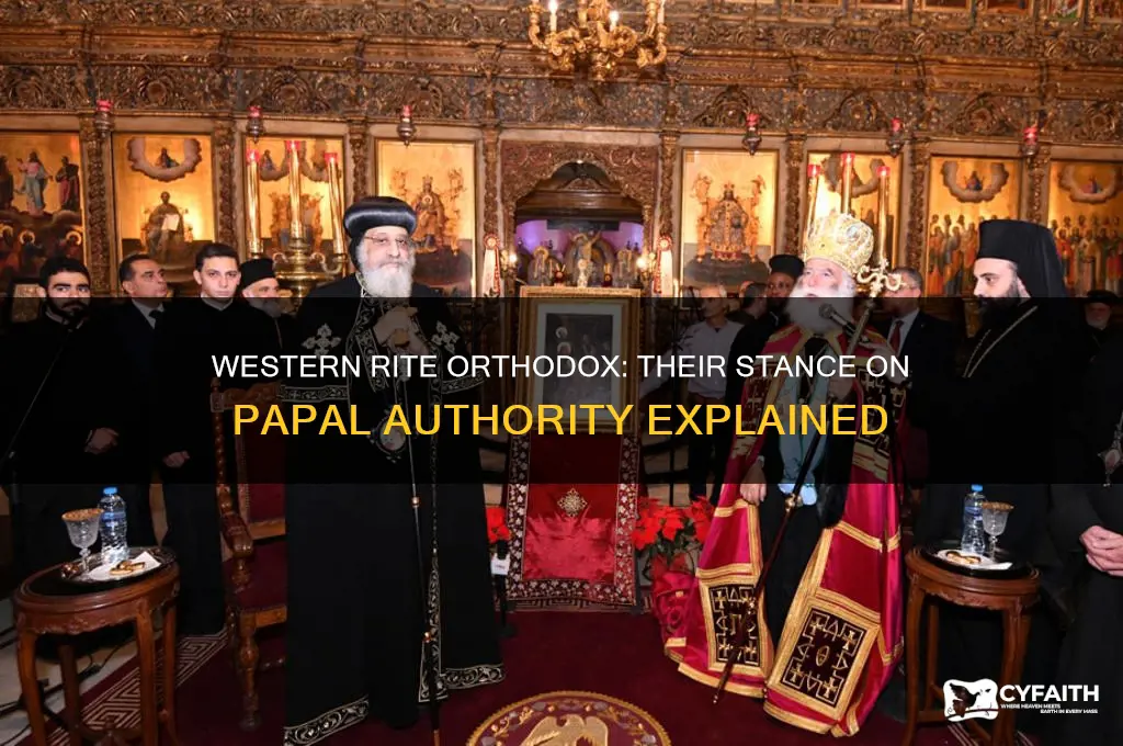 do western rite orthodox reject the pope