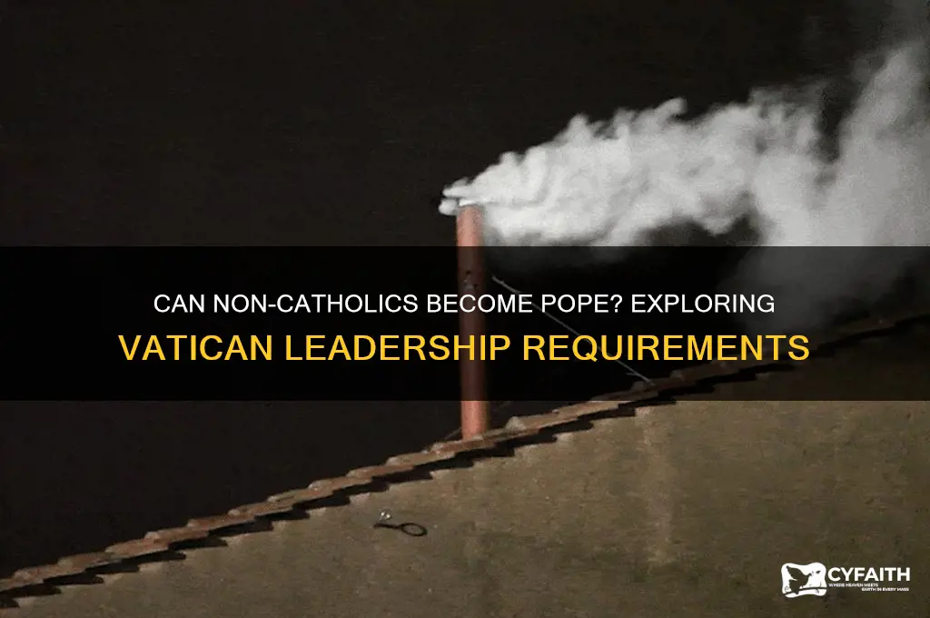 do you have to be catholic to become a pope