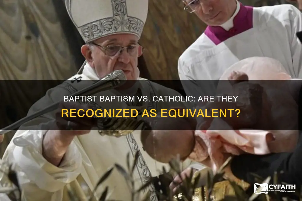 does a baptest baptisem count as a catholic one