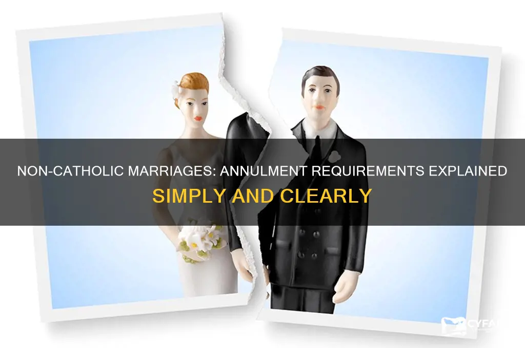 does a non catholic marriage need to be annulled