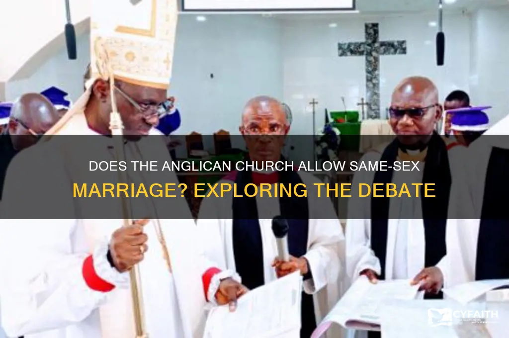 does anglican church allow same sex marriage