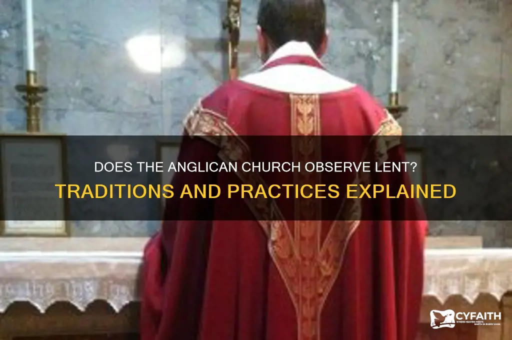 does anglican church celebrate lent