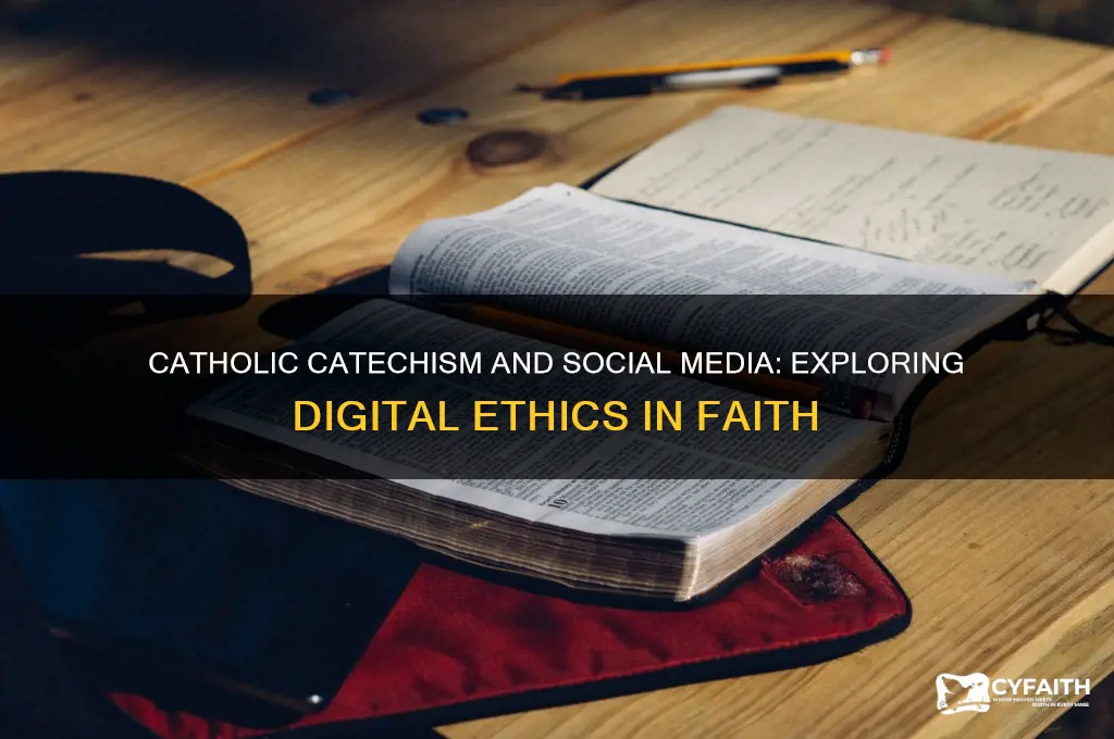 does cathecism of catholic have section on social media