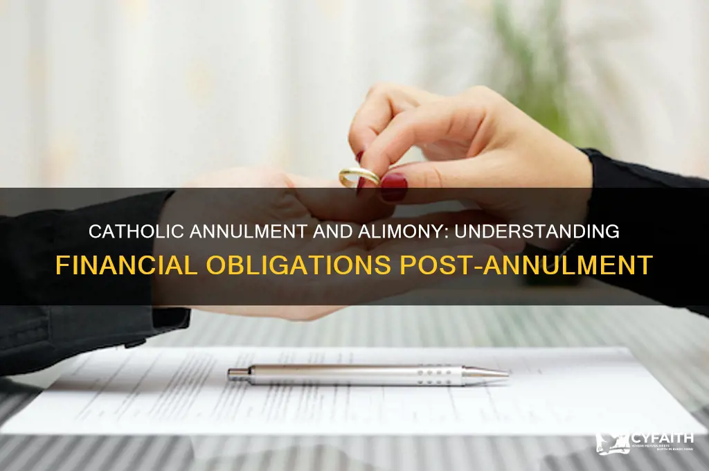 does catholic annulment stop alimony